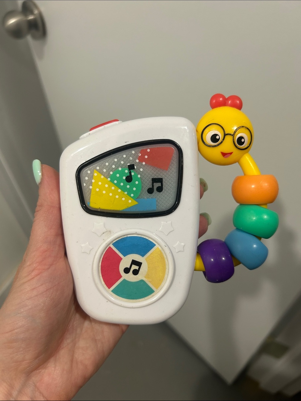 Baby Einstein Musical Activity Toy - White with Rainbow Beads